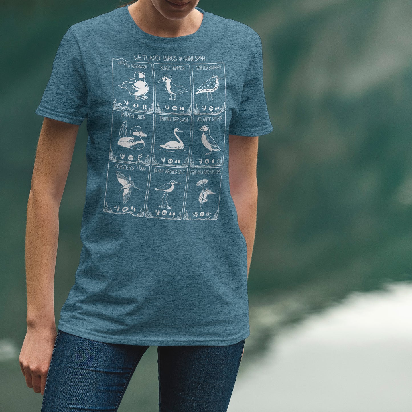 Wingspan Board Game T-Shirt - 'Wetland Birds of Wingspan' - Unisex