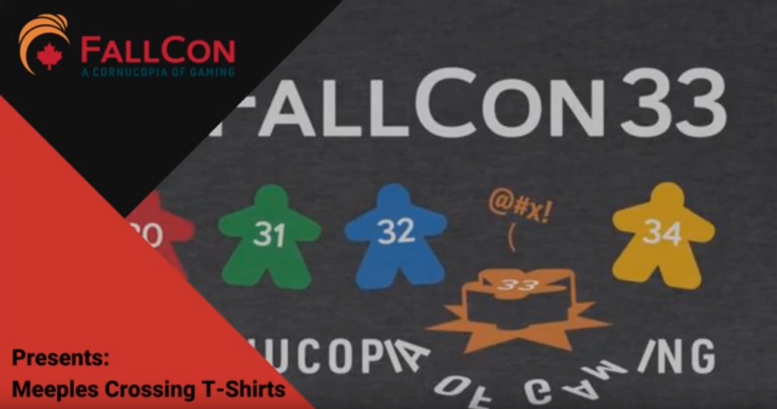 FallCon Presents Meeples Crossing T-Shirts (Our First Video Review!)