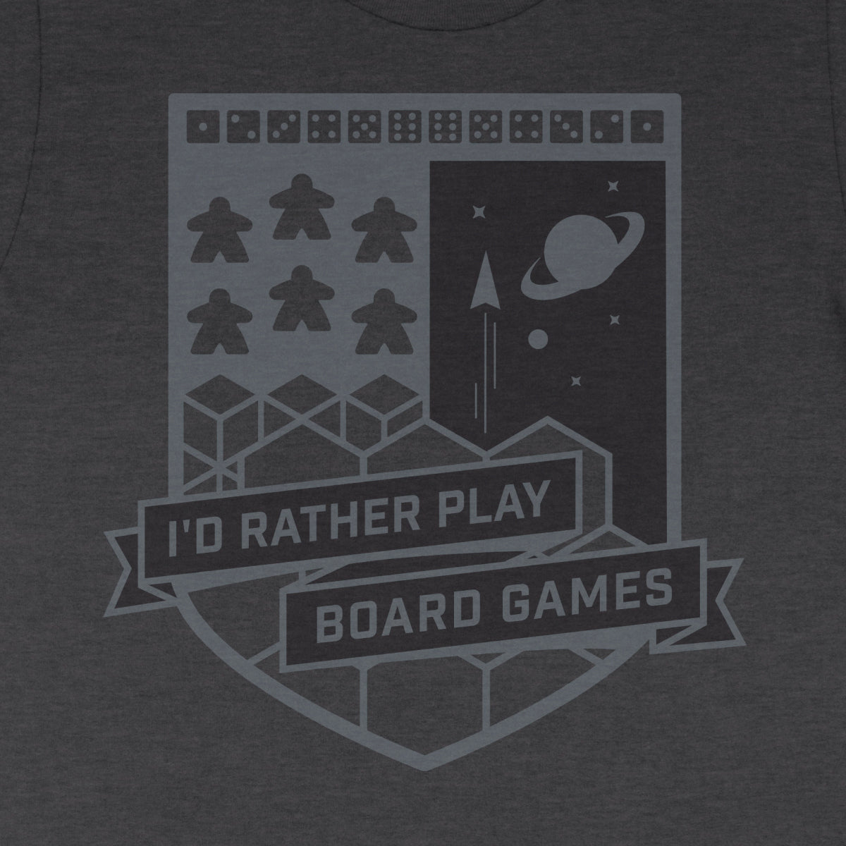 Board Game Crest - I'd Rather Play Board Games - Unisex T-Shirt