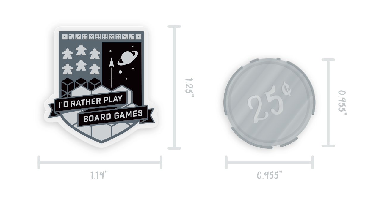 I'd Rather Play Board Games - 1.25" Acrylic Pin