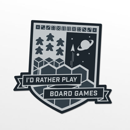 I'd Rather Play Board Games - 2" Sticker