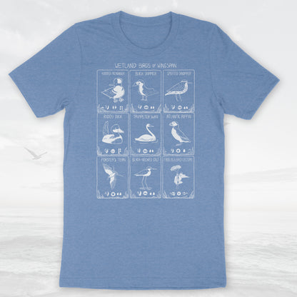Wingspan Board Game T-Shirt - 'Wetland Birds of Wingspan' - Unisex